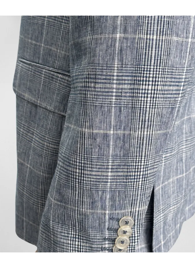 Blazer Príncipe de Gales Azul| JOHN TWEED TAILORED