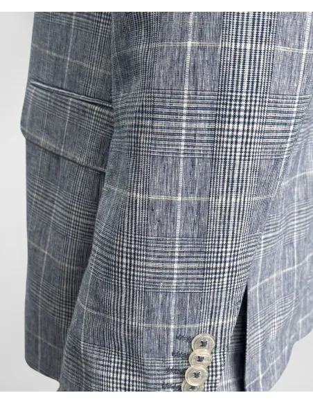 Blazer Príncipe de Gales Azul| JOHN TWEED TAILORED