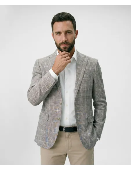 Brown Prince of Wales Blazer| JOHN TWEED TAILORED