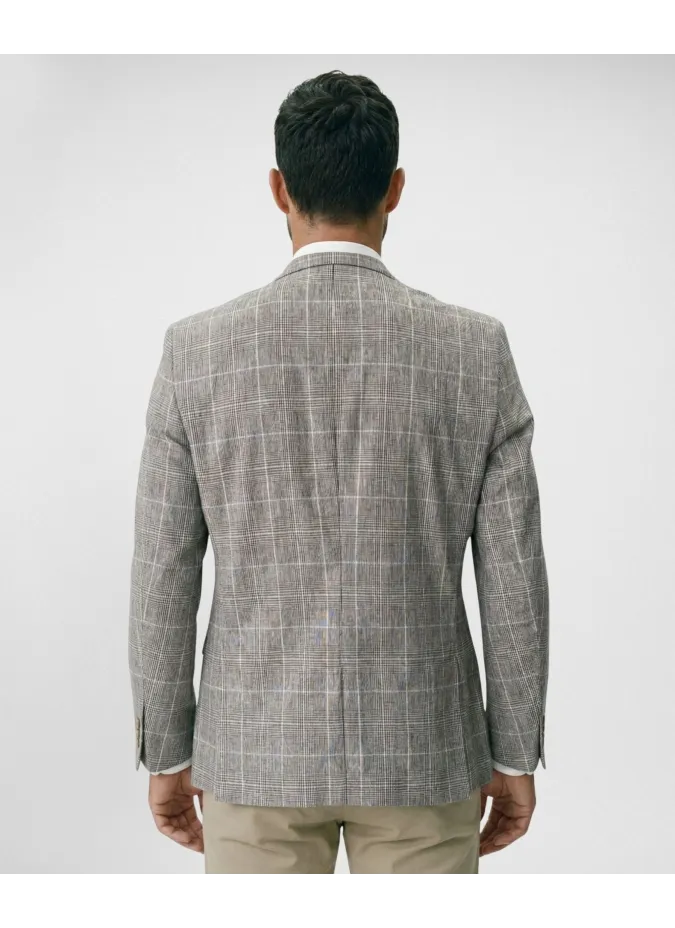 Brown Prince of Wales Blazer| JOHN TWEED TAILORED