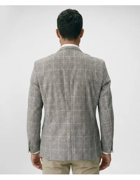 Brown Prince of Wales Blazer| JOHN TWEED TAILORED