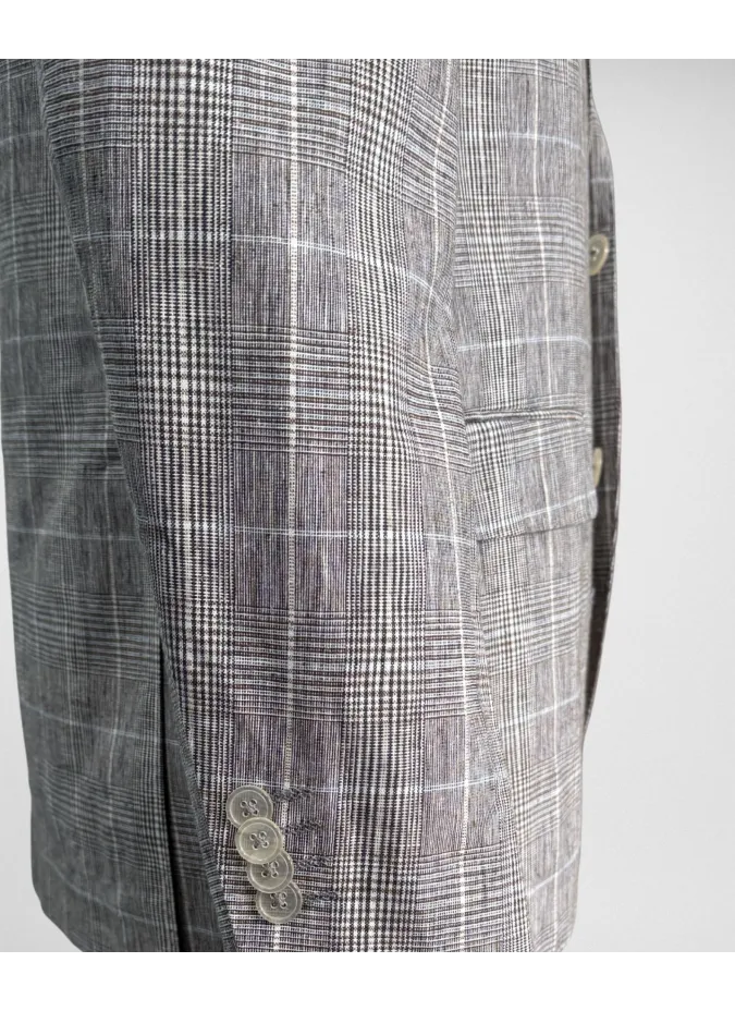 Brown Prince of Wales Blazer| JOHN TWEED TAILORED
