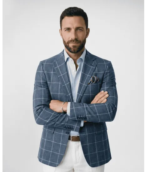 Americana Lino Azul | Blazers para Hombre | JOHN TWEED 2
