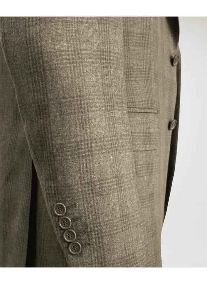 GREEN LINEN BLAZER | JOHN TWEED TAILORED