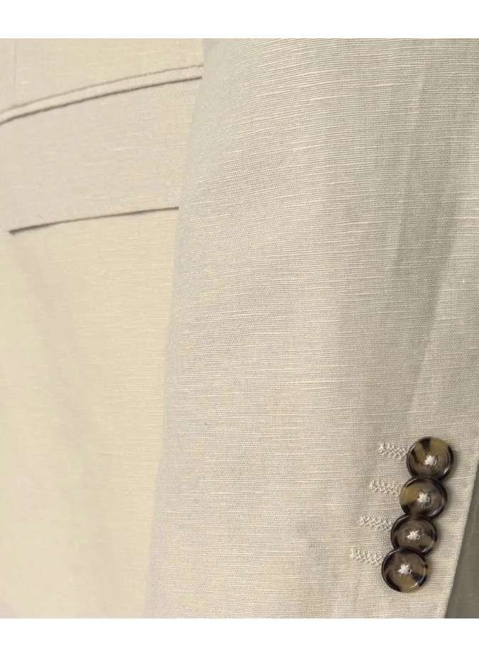 Beige Linen Suit