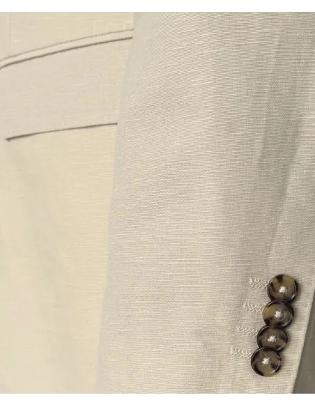 Beige Linen Suit