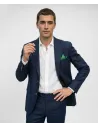 Navy Linen Suit