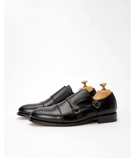 Zapatos Doble Hebilla Negro