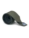 Dark Green Silk Tie with White Polka Dots