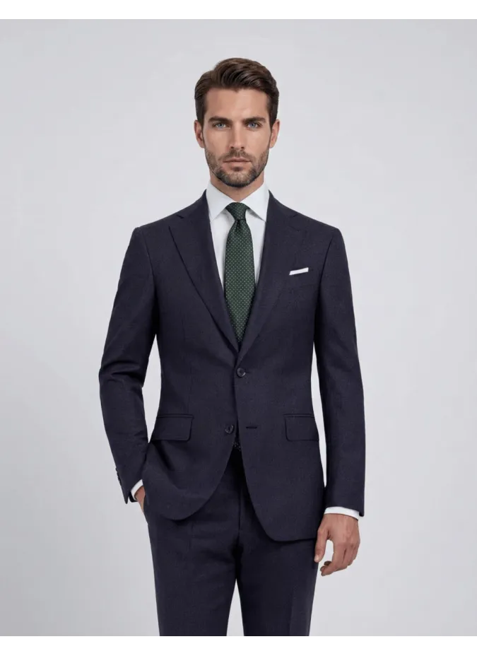 Corbata de Seda Verde Oscuro con Lunares Blancos