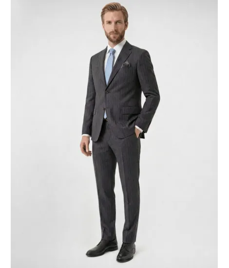Corbata de Seda Azul con Patrón Blanco 2