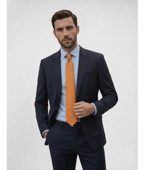 Orange Silk Tie 2