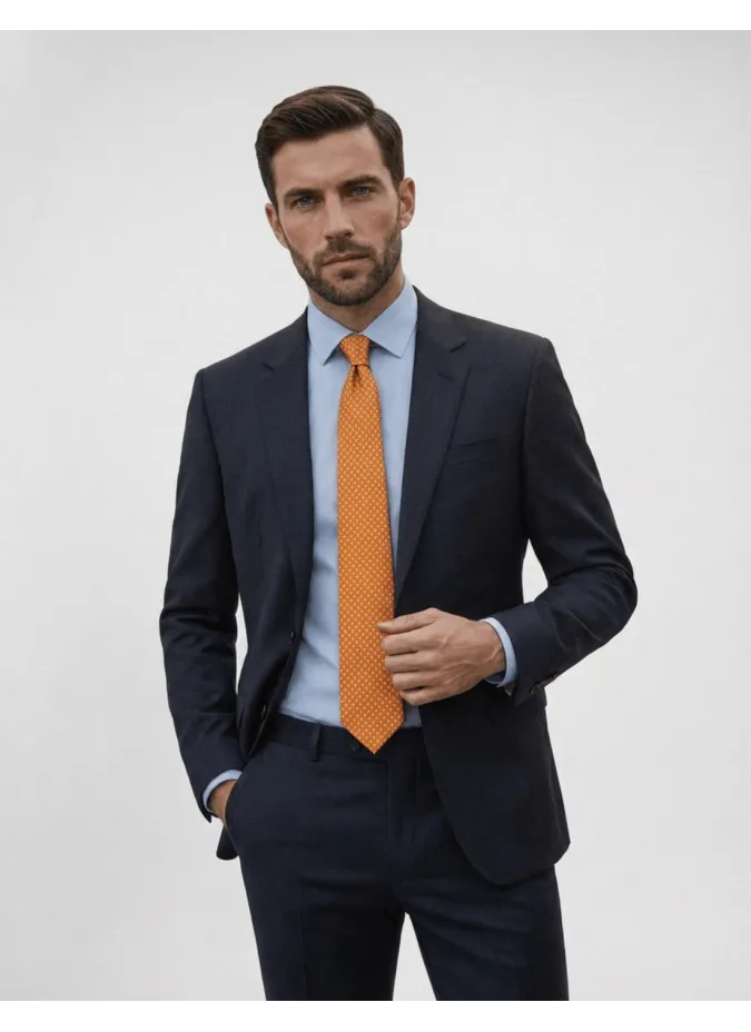 Orange Silk Tie