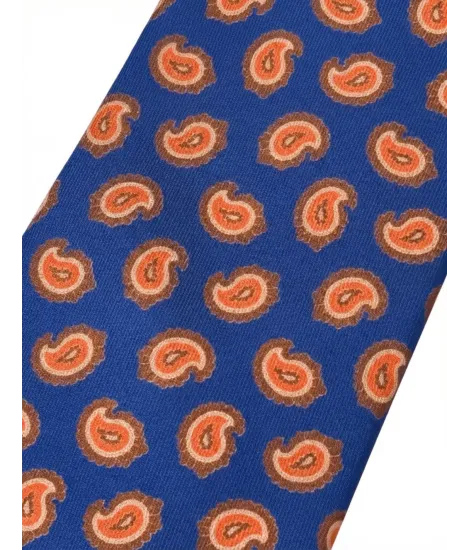 Gravata de Seda Azul com Cronocópias Larenja 2