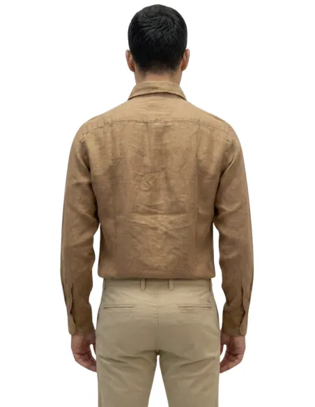 Camisa de Lino Terracota