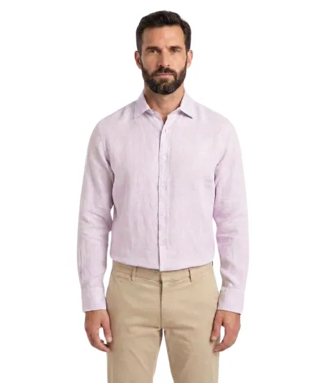 Lavender Linen Shirt 2