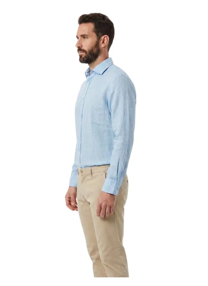 Camisa Linho Azul Claro | JOHN TWEED TAILORED