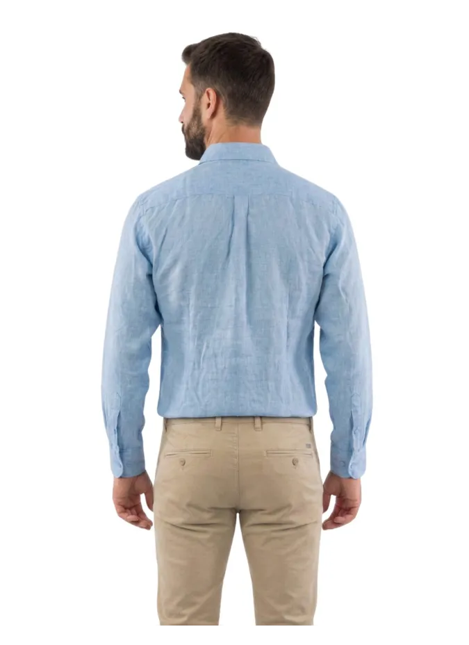 Camisa Linho Azul Claro | JOHN TWEED TAILORED