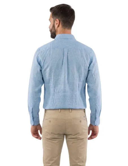Camisa Linho Azul Claro | JOHN TWEED TAILORED