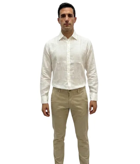 Camisa Linho Branca | John Tweed Tailored 2