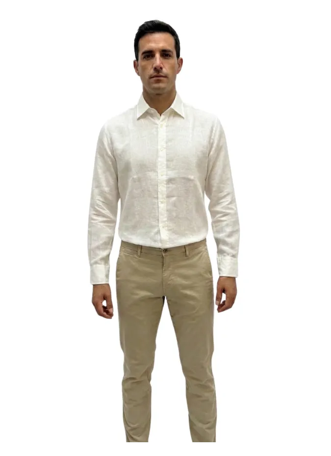 Camisa Linho Branca | John Tweed Tailored