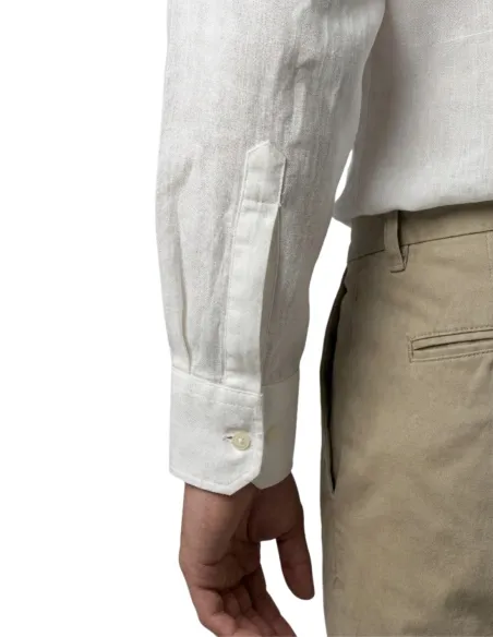 Camisa Linho Branca | John Tweed Tailored