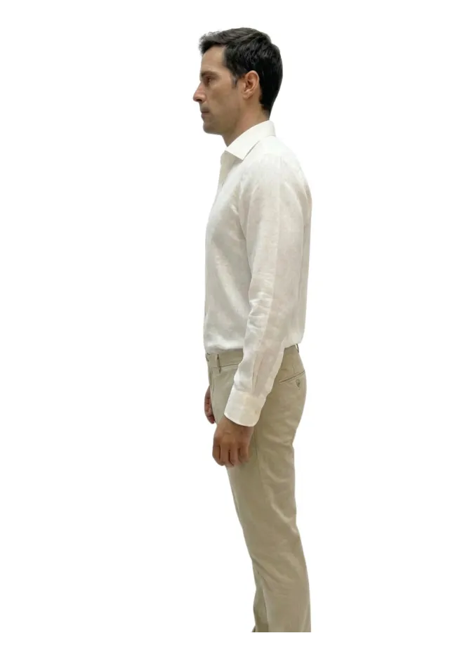 Camisa Linho Branca | John Tweed Tailored