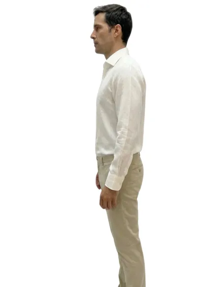 Camisa Linho Branca | John Tweed Tailored