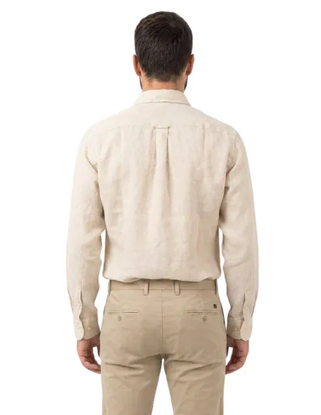 100% LINEN BEIGE SHIRT | JOHN TWEED TAILORED