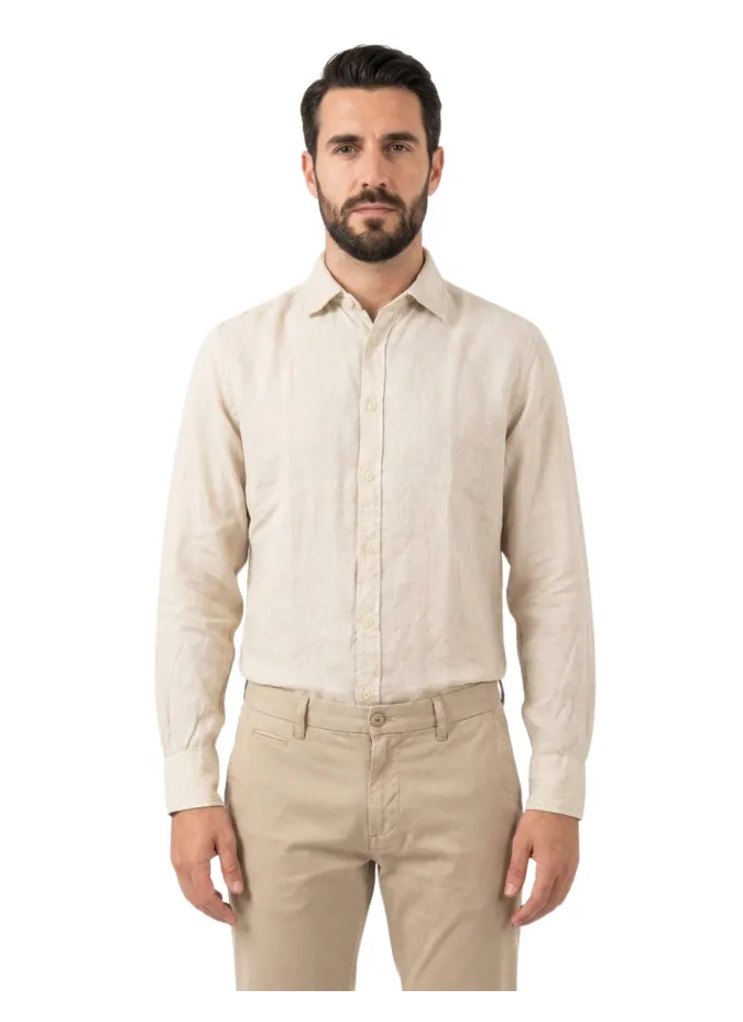 Camisa Lino Verde | Camisa 100% Lino | JOHN TWEED