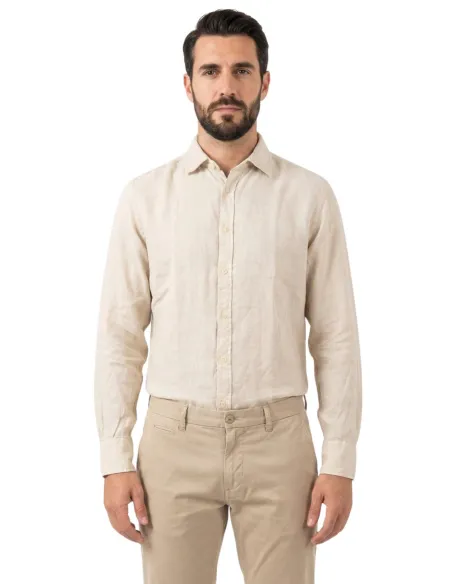 Camisa Lino Verde | Camisa 100% Lino | JOHN TWEED