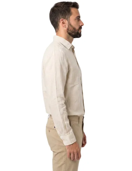 Camisa Lino Verde | Camisa 100% Lino | JOHN TWEED