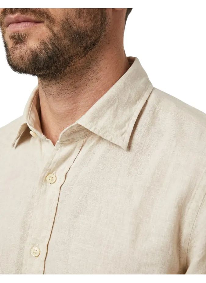 100% LINEN BEIGE SHIRT | JOHN TWEED TAILORED