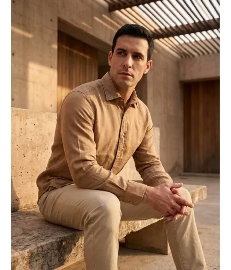 Terracotta Linen Shirt