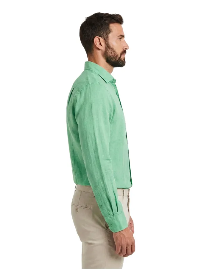 Camisa Linho Verde | John Tweed Tailored