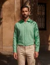 Camisa Lino Verde | Camisa 100% Lino | JOHN TWEED