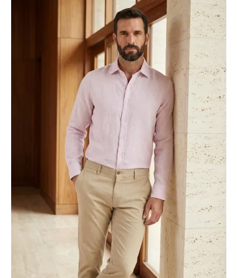 Camisa de Lino Lavanda