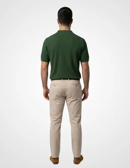 Green knit polo