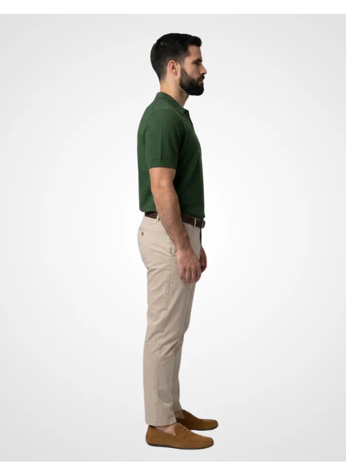 Green knit polo