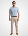 Blue knit polo