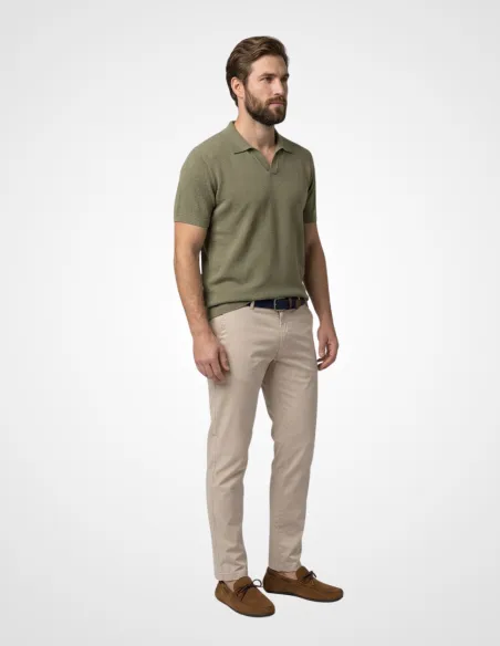 Polo de Malha Verde Seco