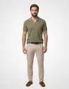 Dusty green knit polo