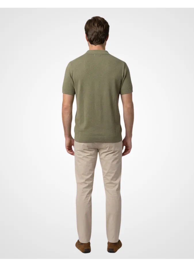 Polo de Malha Verde Seco