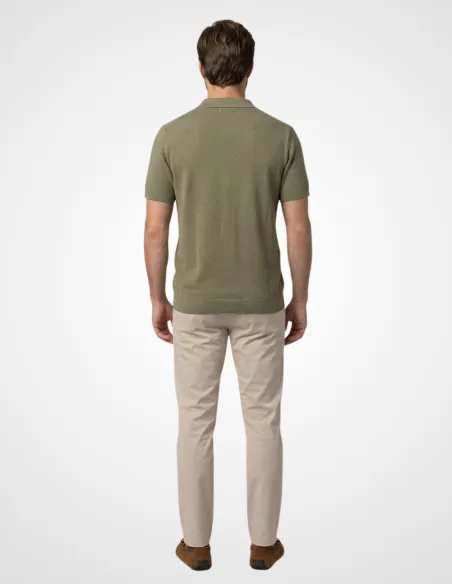 Polo de Malha Verde Seco