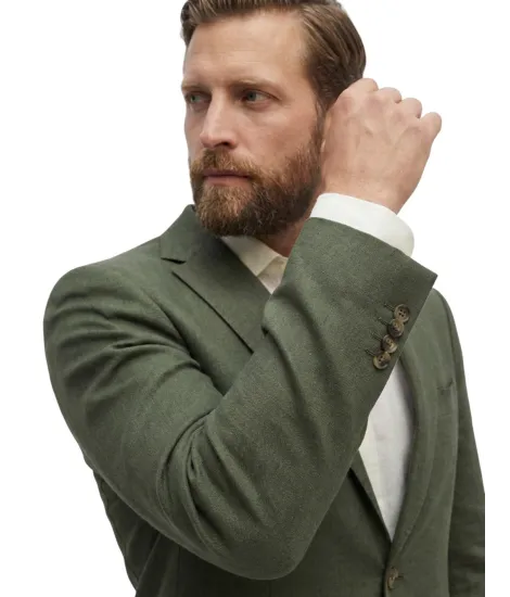 BEIGE LINEN BLAZER | JOHN TWEED TAILORED 2