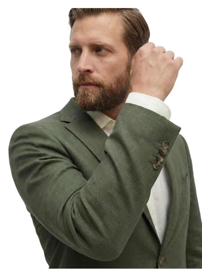Americana Lino Verde | Americanas de Lino | JOHN TWEED