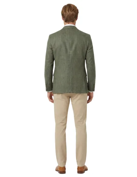 BEIGE LINEN BLAZER | JOHN TWEED TAILORED