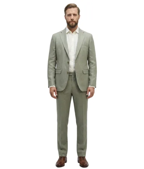 Traje de lino verde
