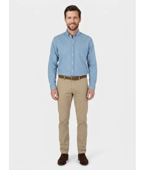 BEIGE COTTON PANTS | JOHN TWEED TAILORED