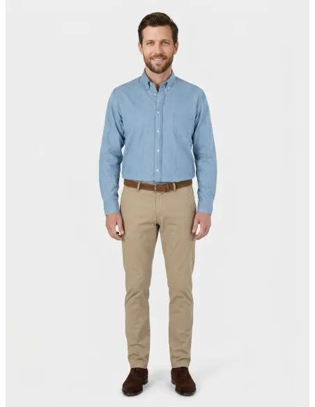 BEIGE COTTON PANTS | JOHN TWEED TAILORED